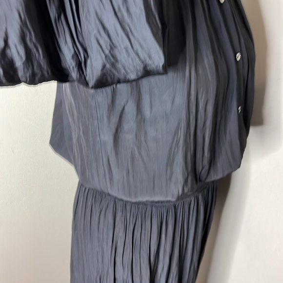 Ramy Brook Lea Crinkle Wide Leg Jumpsuit‎ in Navy - Picture 11 of 16